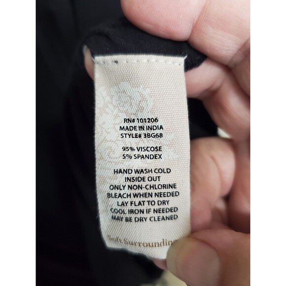 Soft Surroundings Black Jersey Knit Layered Midi Dress Size Petite Medium - Picture 6 of 6